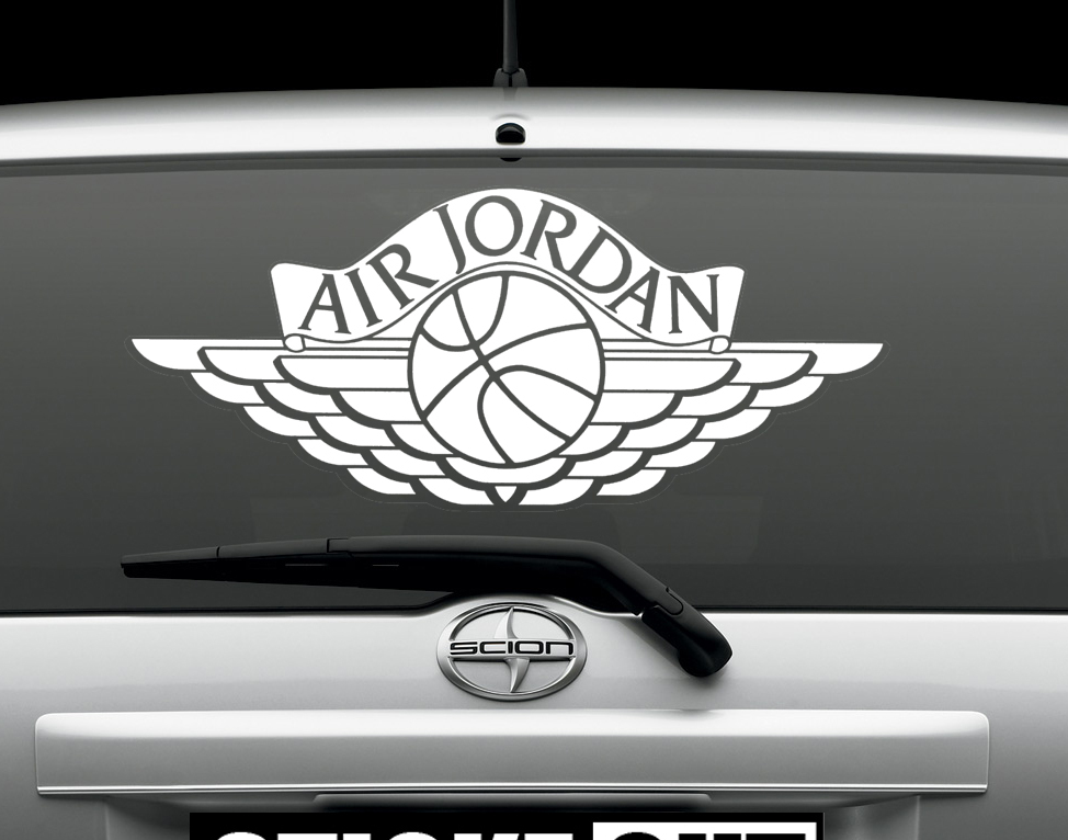 AIR JORDAN Wings Vinyl Decal Auto Graphics or Wall Sticker 24" Wide