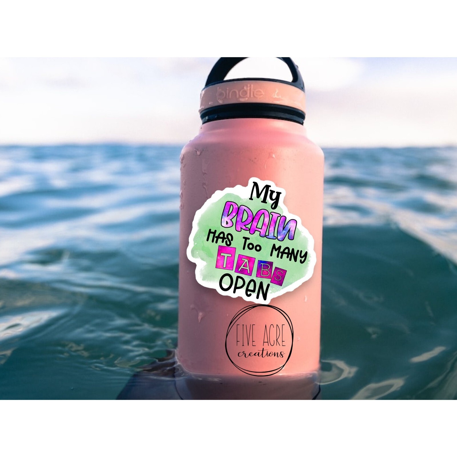 My Brain Has Too Many Tabs Open | Sarcasm | Cute Laptop Decal | Sticker