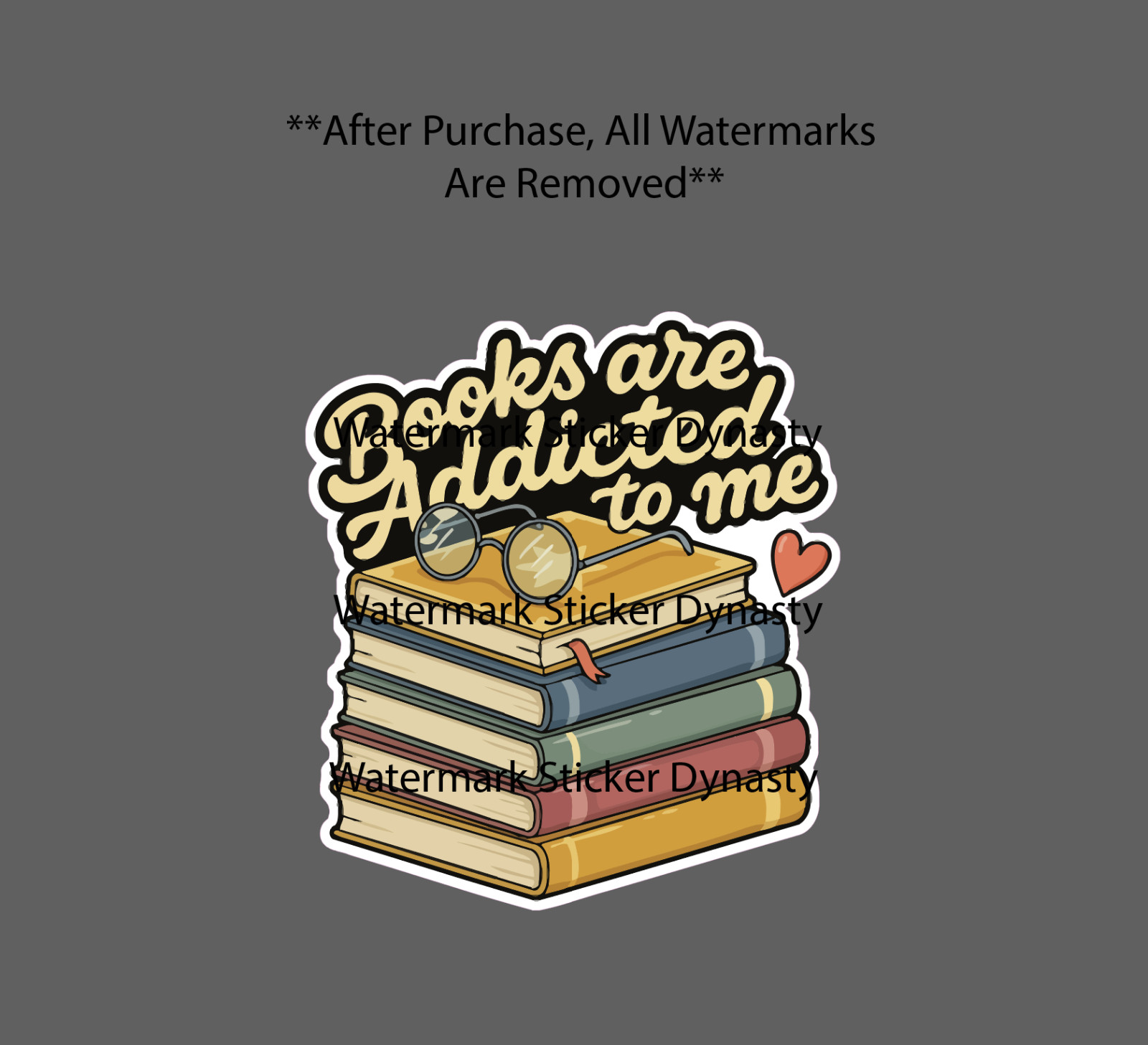 Books Are Addicted To Me Sticker Waterproof Decal Reader Reading Novel Gift NEW