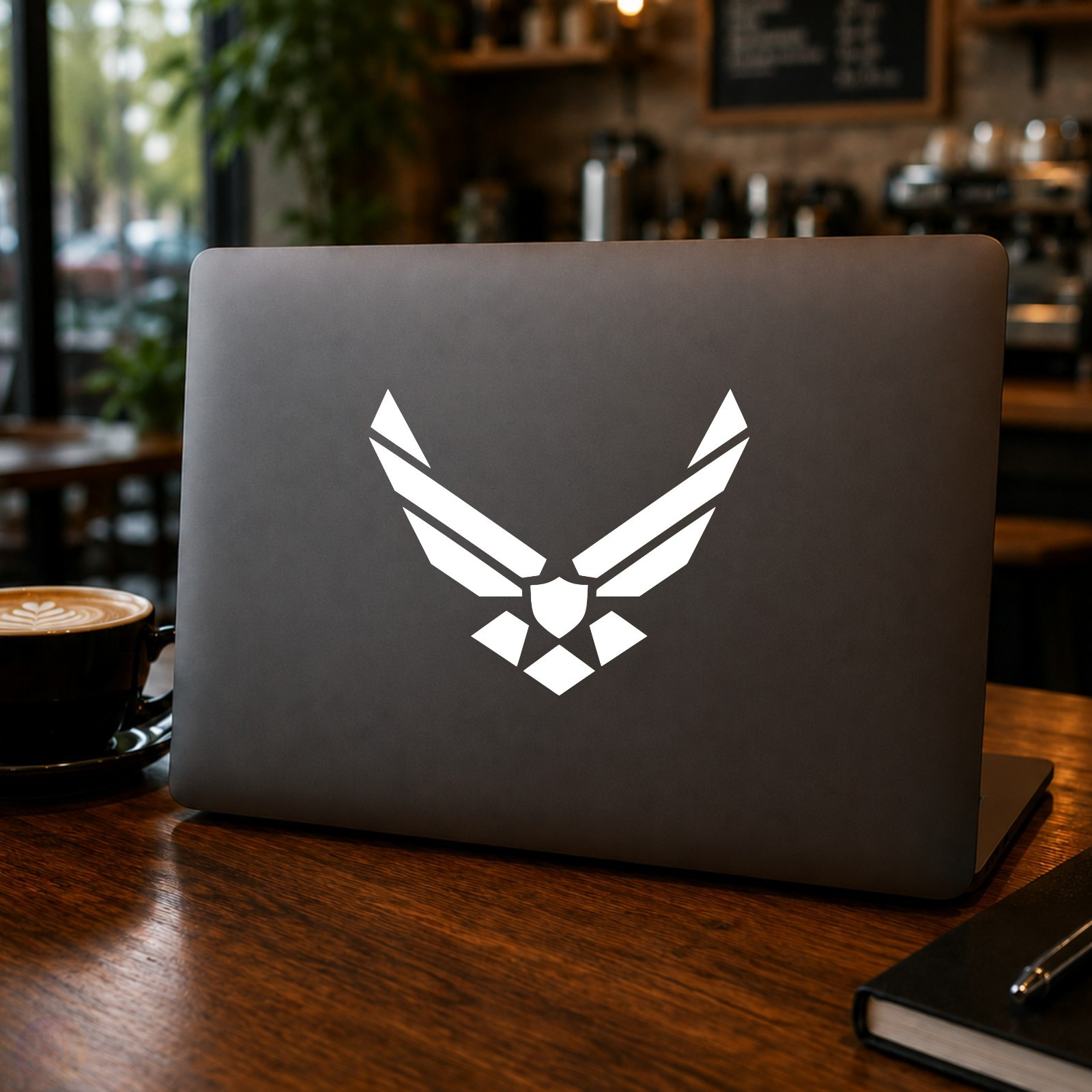 USAF Air Force Emblem Decal – Wings and Shield Vinyl Sticker Car Truck Window