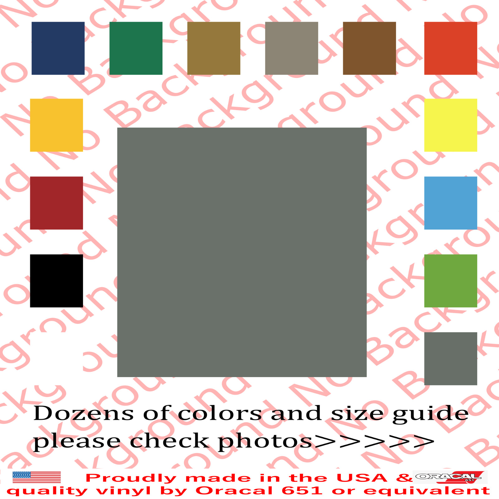 Square Shape Vinyl Decal Die Cut Sticker for Background Car Fender Bumper SP019