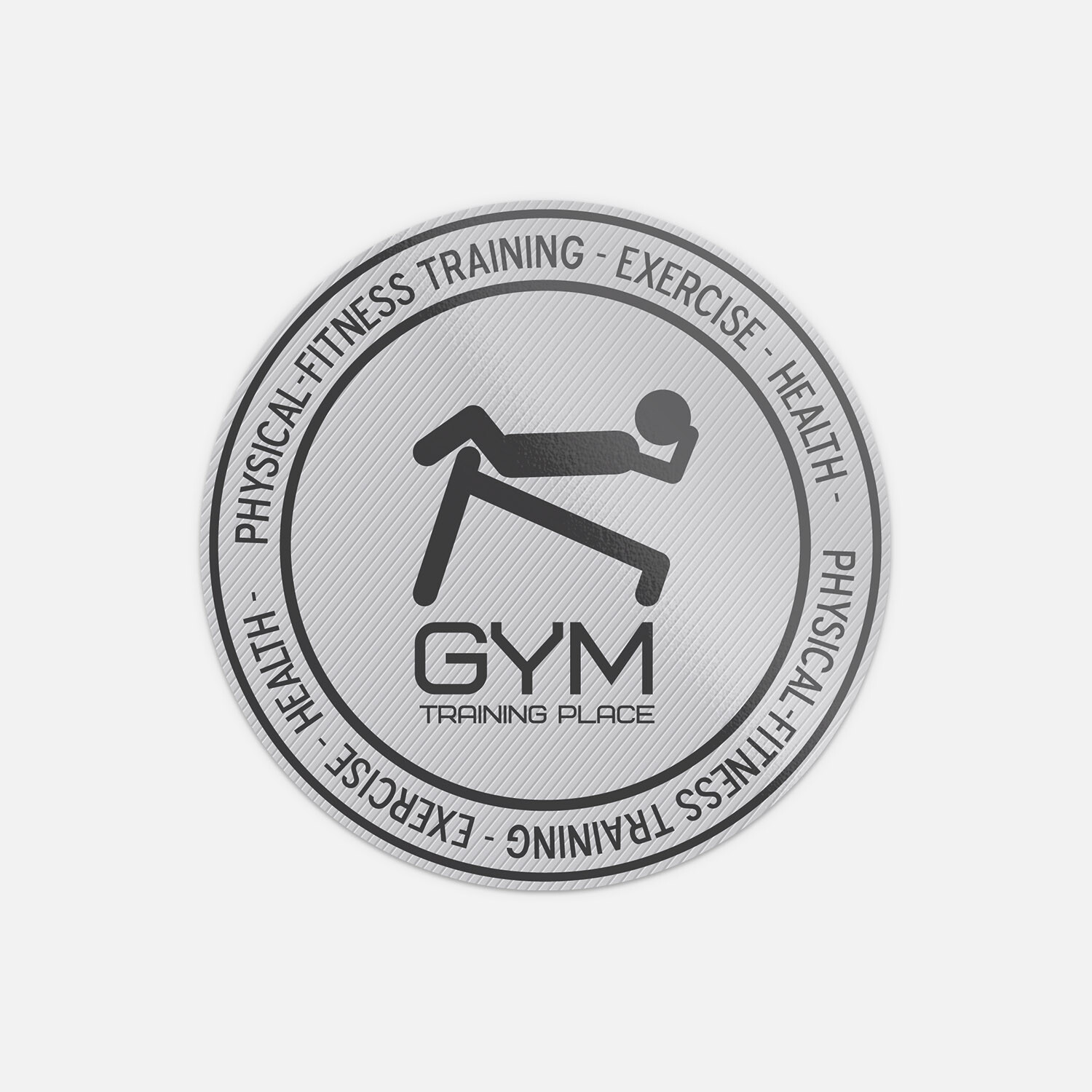 Gym Icon Badge Rock Press Sport Vinyl Sticker Decal