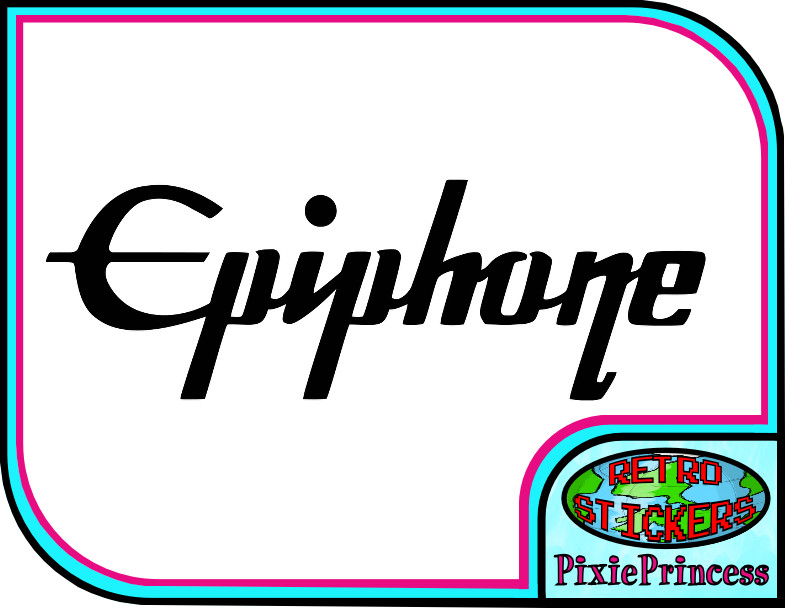 Epiphone Guitar Bass Logo Vinyl Sticker Flight Case Car Truck Wall Window Music