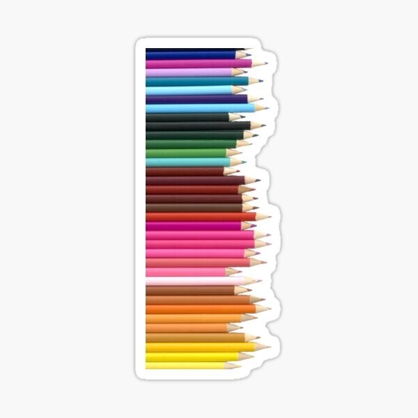 Crayons Colored Pencils Coloring Pen Vinyl Wall Decal Decor High Quality Sticker