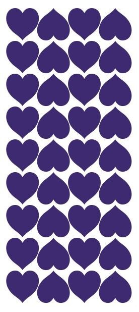 Purple Heart Hearts Stickers Sticker 1" DC20-404