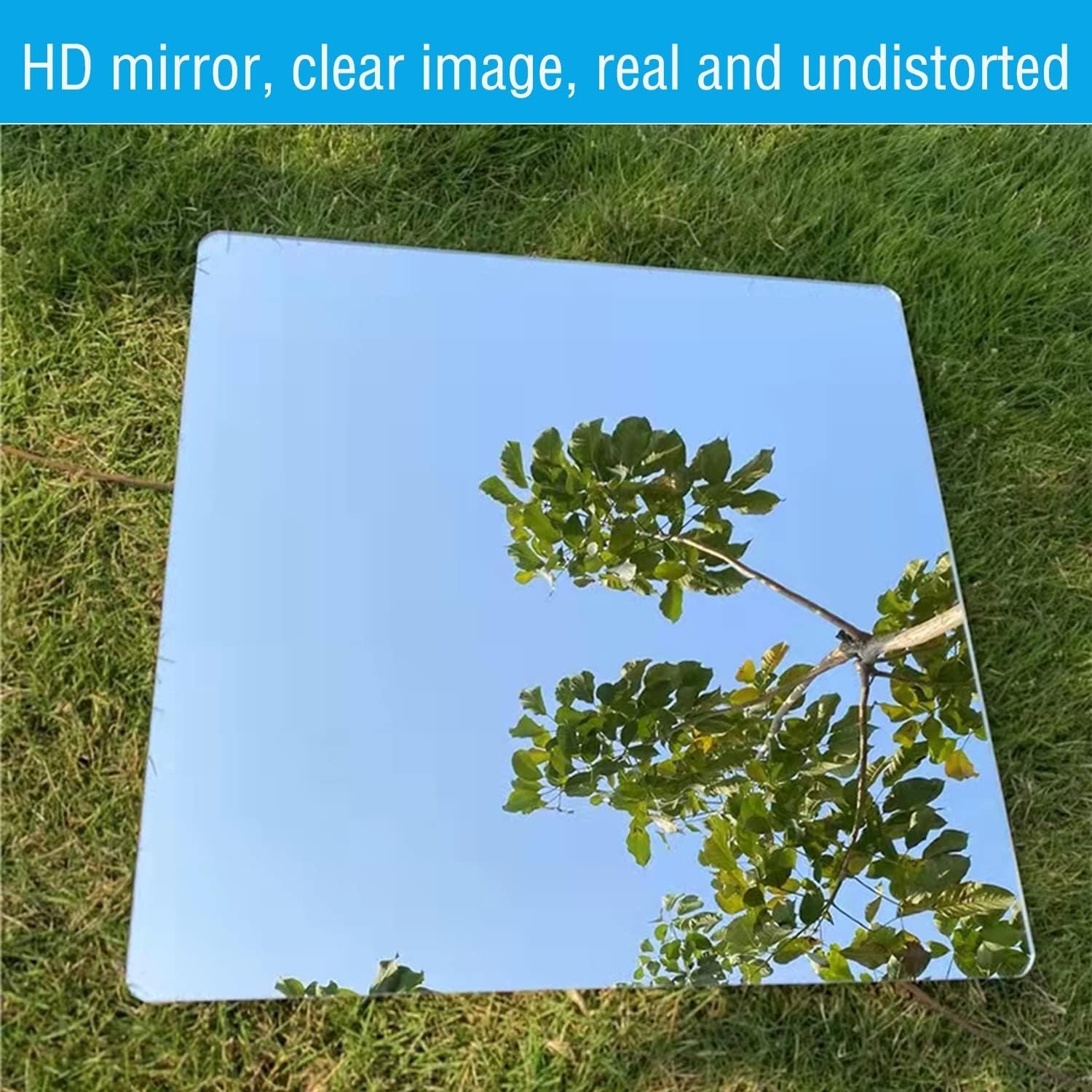 Flexible Acrylic Mirror Sheets 16"x12" – Self-Adhesive Wall Decor Tiles (2pcs)