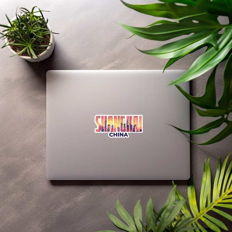 China Shanghai City Sticker Car Bumper Weatherproof Vinyl Decal