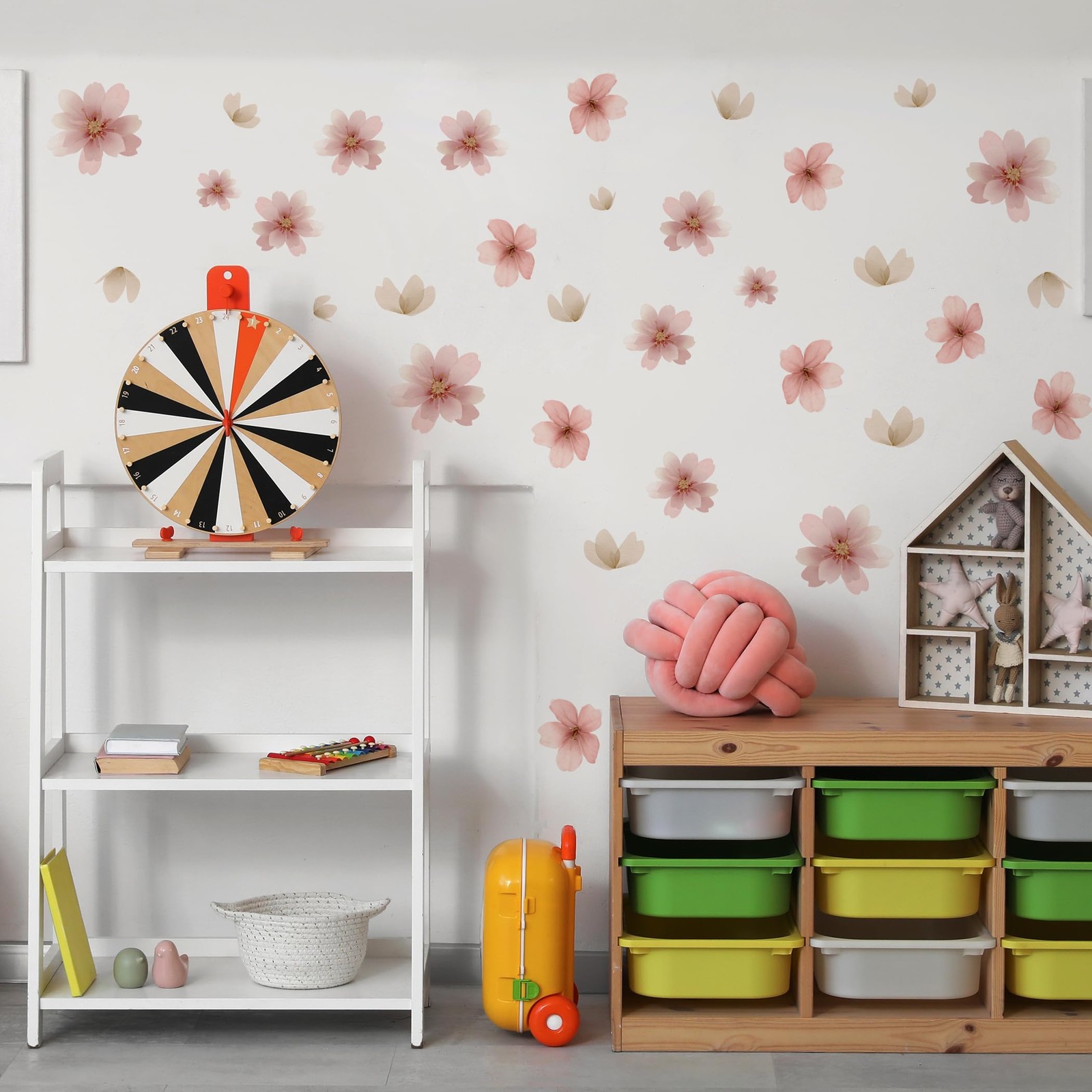 Flower Wall Decals – Peel and Stick Floral Flowers Wall Stickers,Removable Pi…