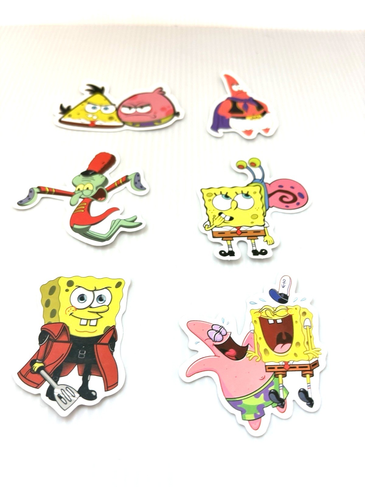 SpongeBob SquarePants 6pc Vinyl Stickers Lot Cartoon Water Bottle Laptop Decals