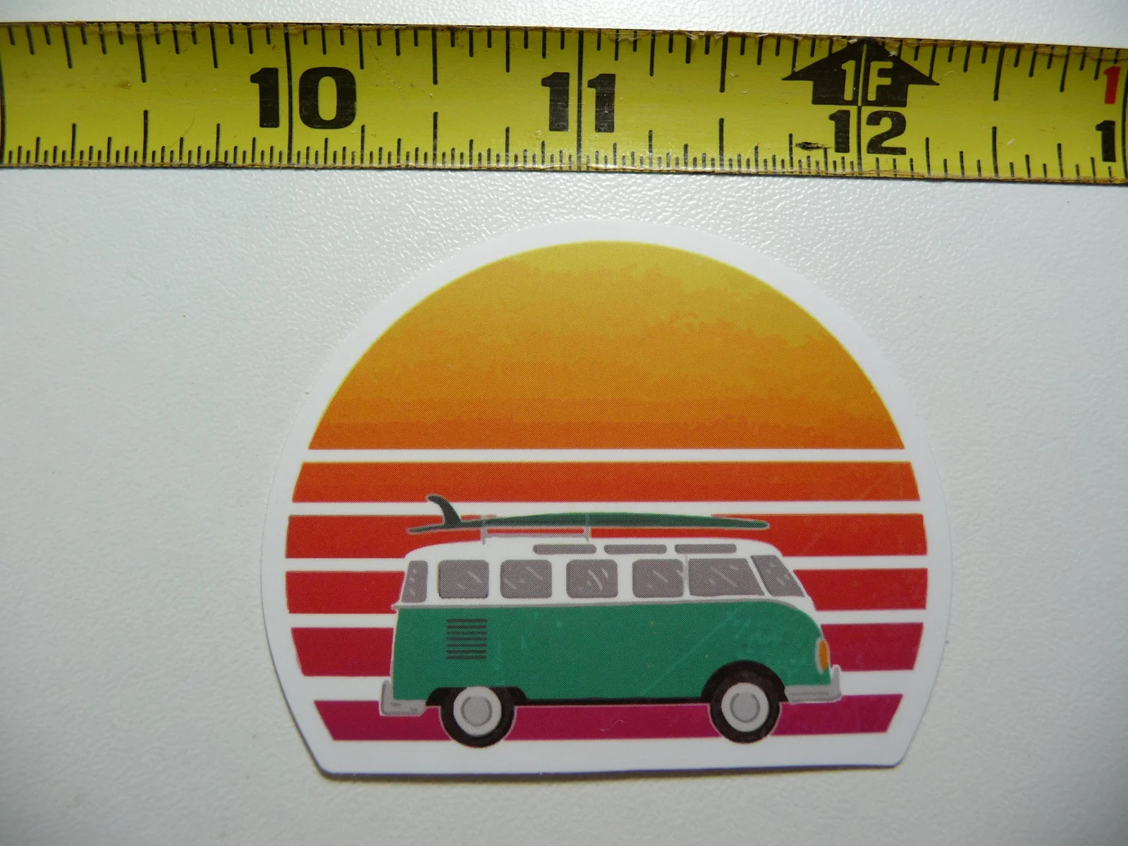 VAN SUNSET SMALL STICKER DECAL MINI TINY TRAVEL POSTER TOURISM FUNNY