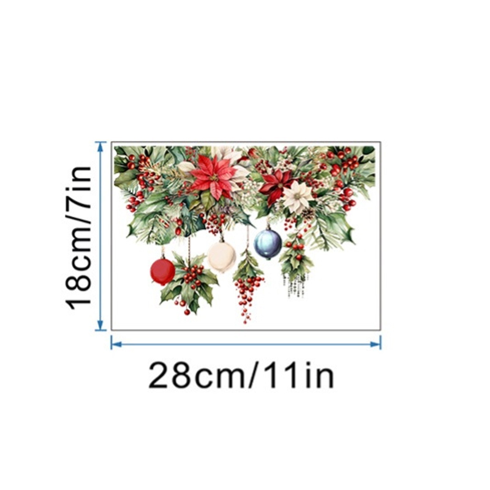 Christmas Toilet Lid and Tank Decals Waterproof Self Stickers Set of 6