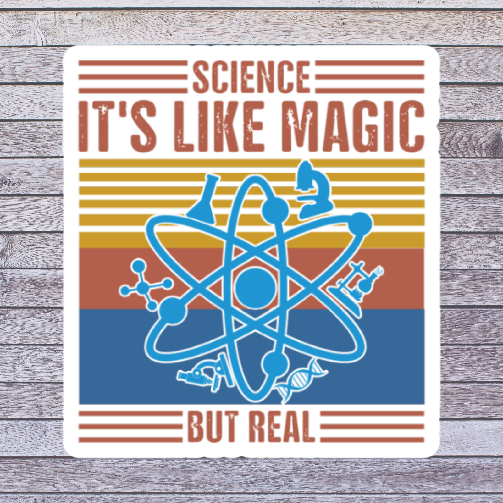 Science Sticker Vinyl Decal Science It’s Like Magic But Real Retro
