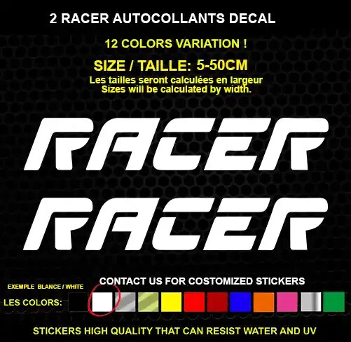 2 Racer Decorative Stickers – Vehicles & Accessories, 2 Piece Set