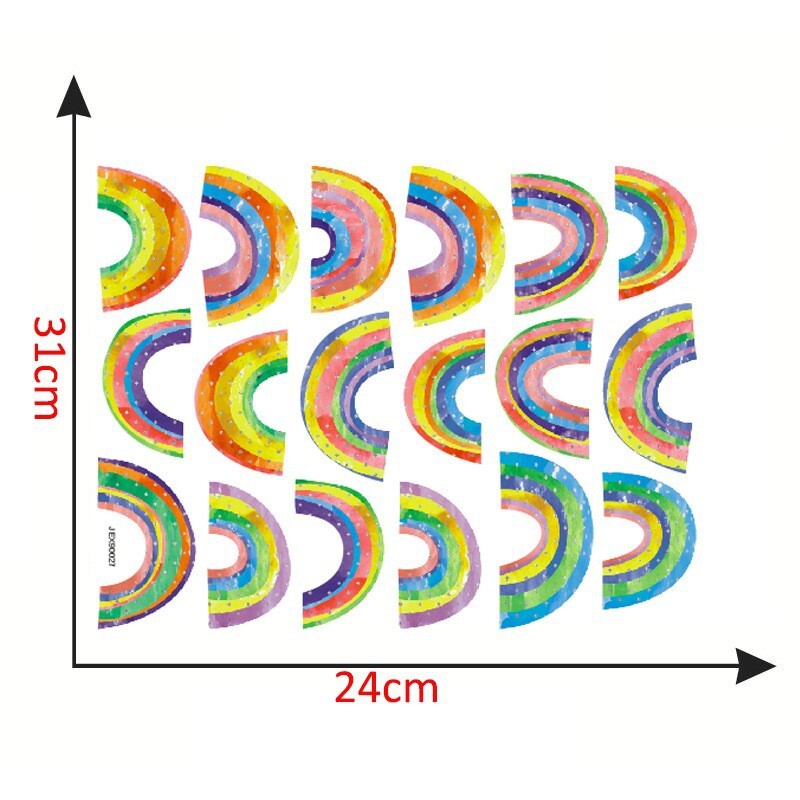 Rainbow Static Window Stickers Decal Glass Home Furniture PVC With New