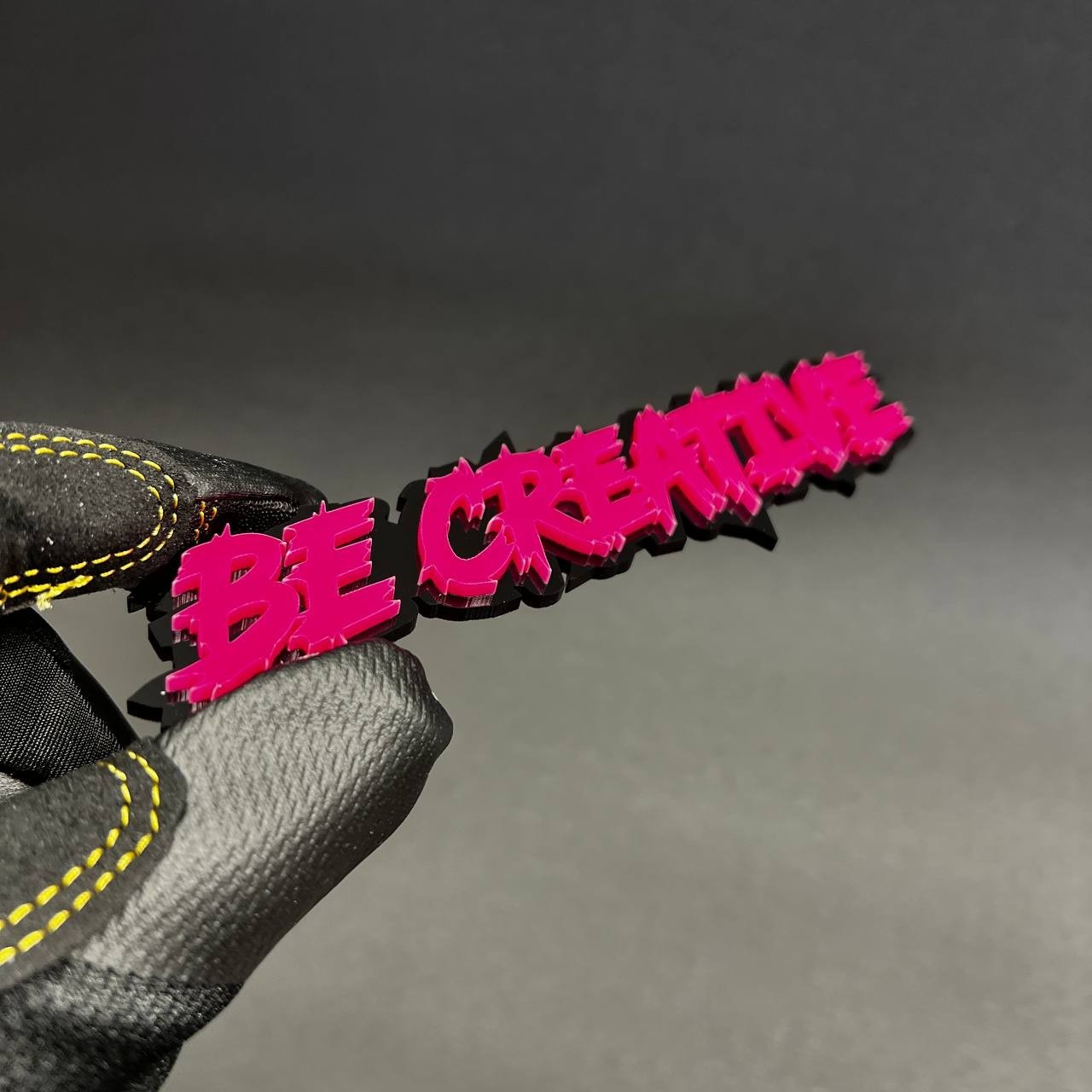 1PC BE CREATIVE Custom 3D Text Car Badge Fender Emblem Tailgate Toolbox Decal