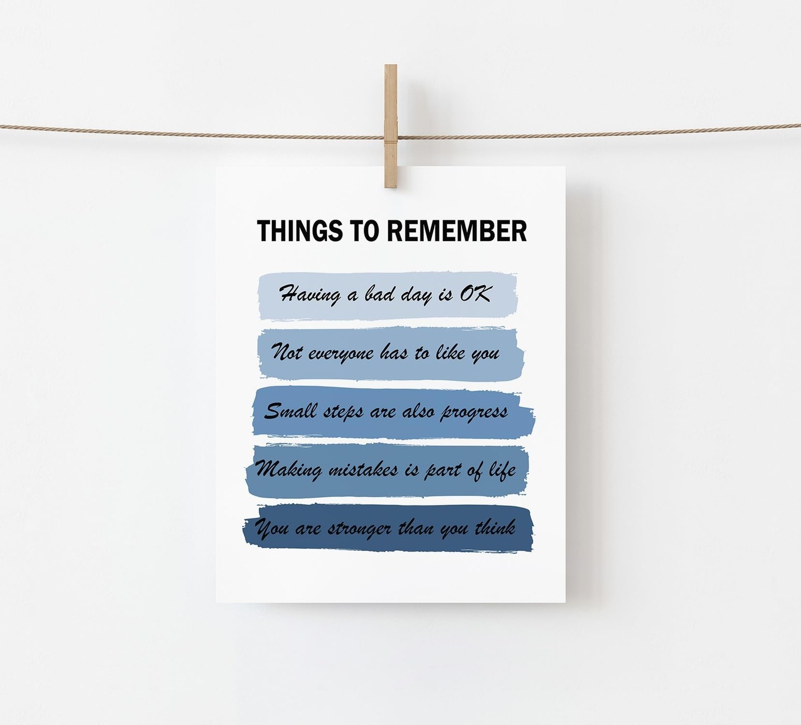 Things To Remember Wall Art – Positive Quotes Wall Decor – Inspirational Enco…