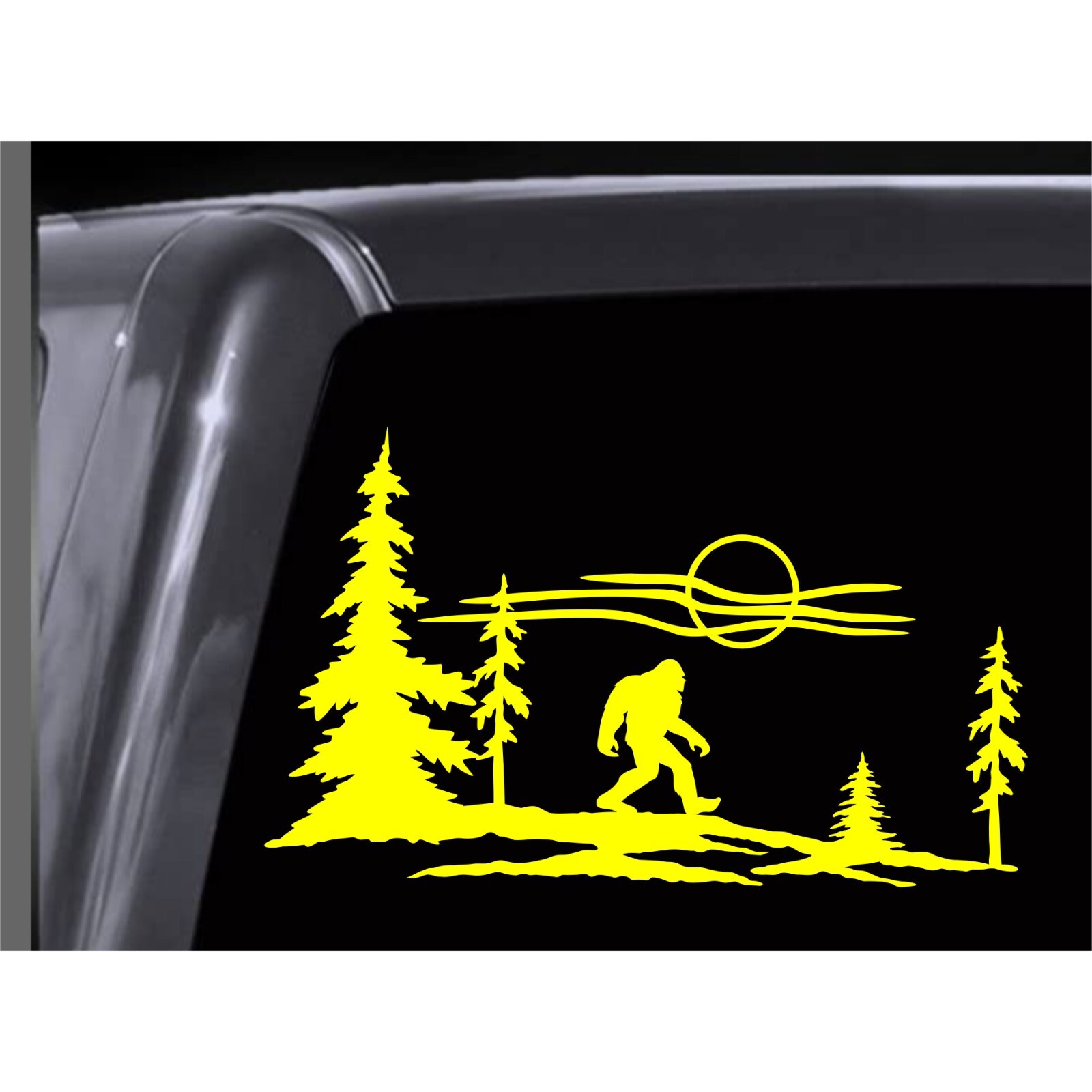 * BIGFOOT WALKING in FOREST * SASQUATCH Vinyl Window Decal Sticker Car Truck Van