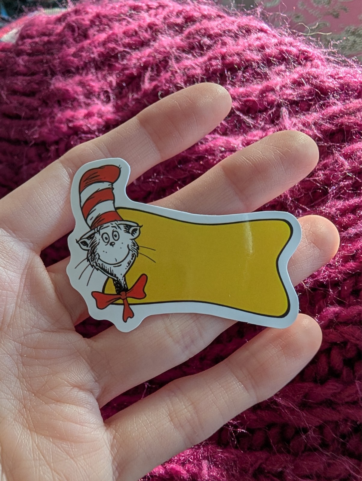 Dr. Seuss Sticker, cat in hat
