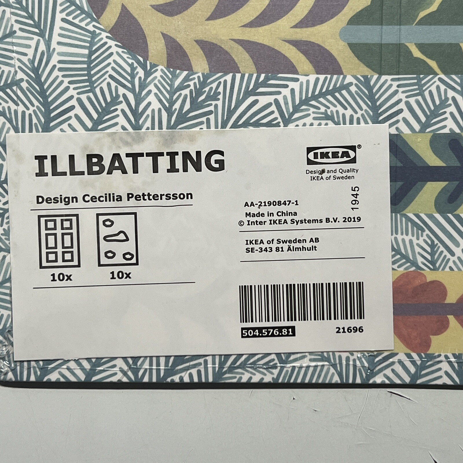 NEW Ikea ILLBATTING Folder With Stickers Multicolor Notebook Decorations Print