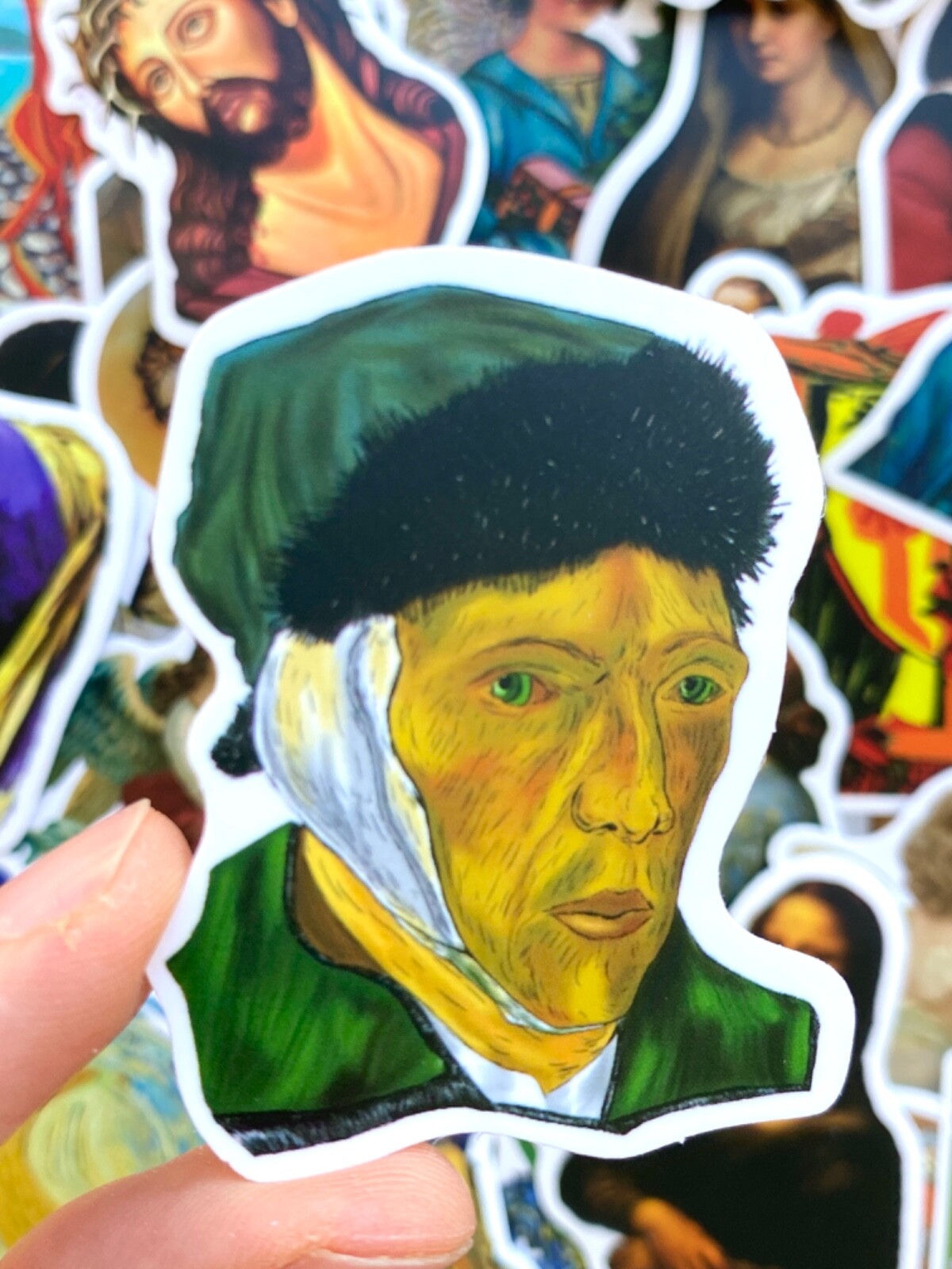 5-50 pcs Art Work Painting Stickers, Van Gogh Museum Artist Vinyl Sticker Pack