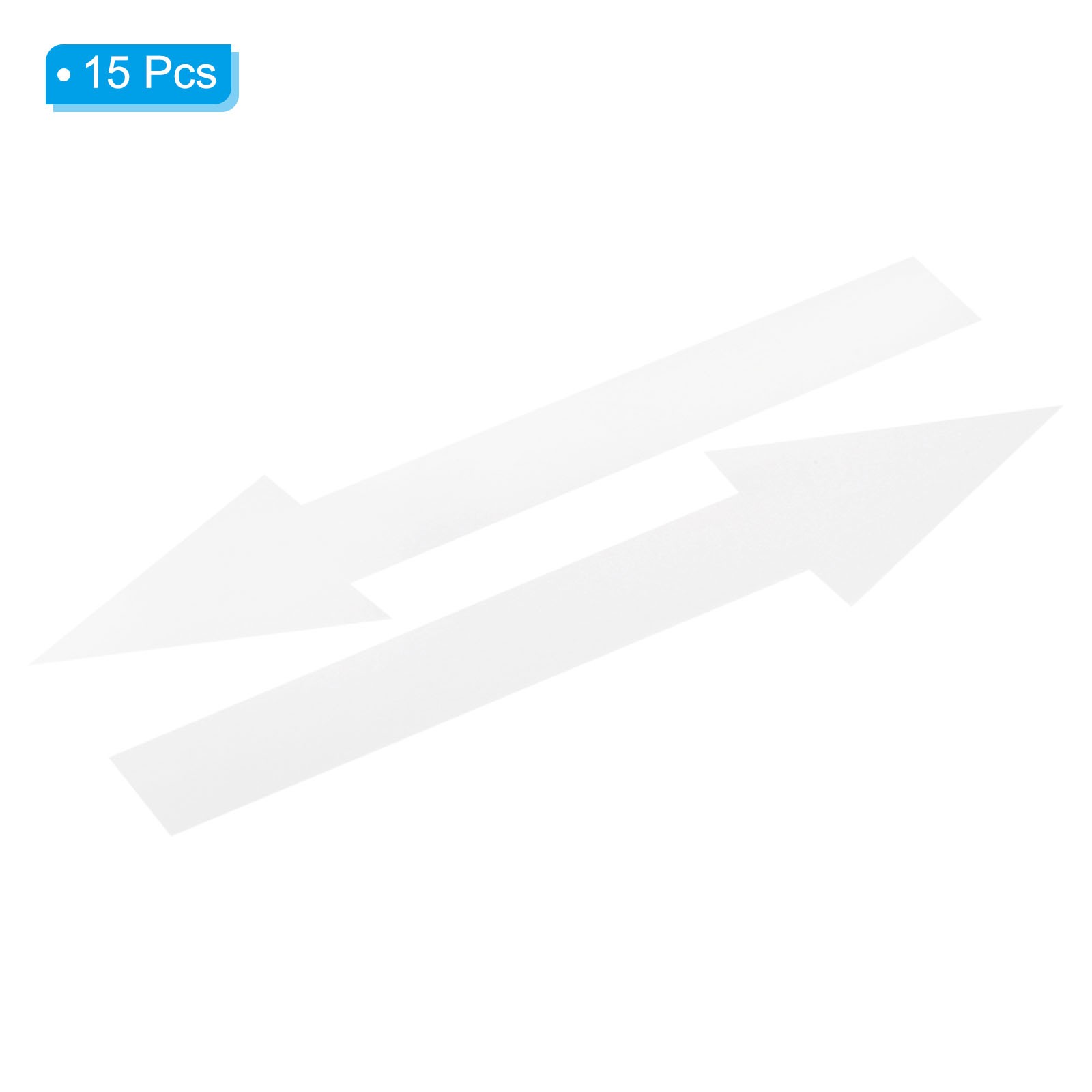 15Pcs 8"x2" Arrow Sticker PVC Adhesive Large Arrow Sign White