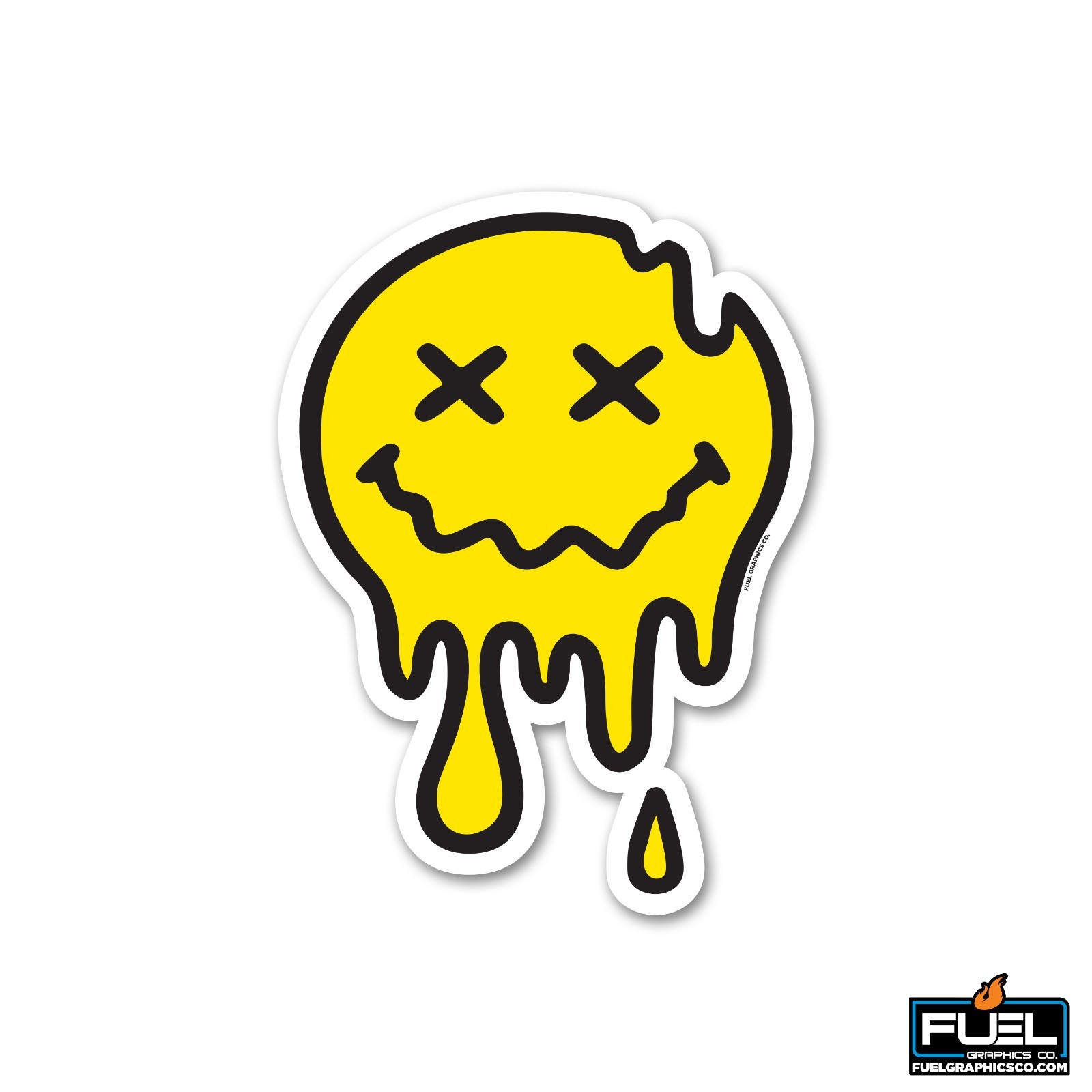 Melting Smiley Face Vinyl Decal