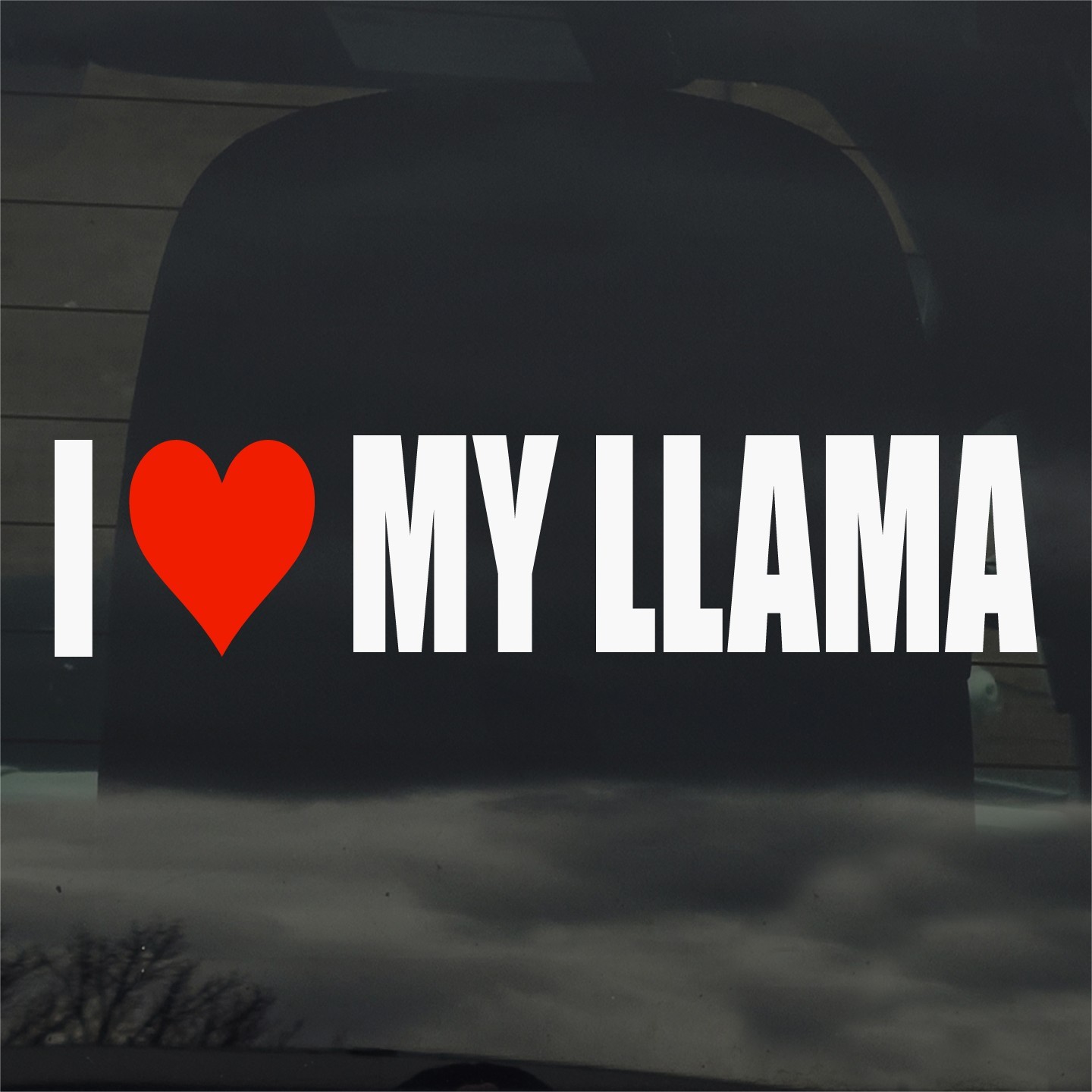 I Love My Llama Custom Vinyl Sticker Decal