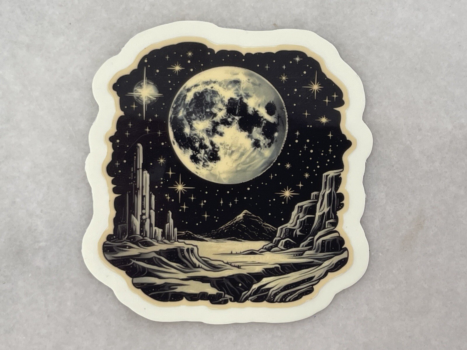 Other Worlds Glow in the Dark Stickers Sci-Fi Fantasy Art Space Planets Laptop