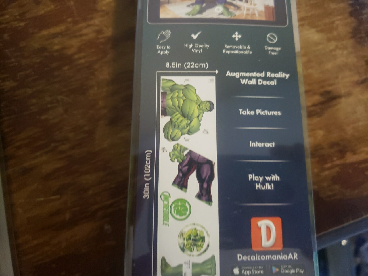 4 Marvel Hulk Wall Decal Reusable Peel Stick 11×17" Birthday Party Gift Toy