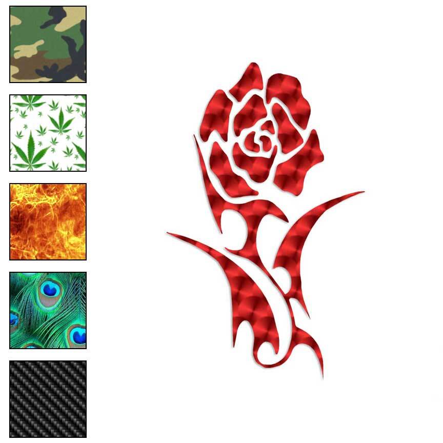 Tribal Rose, Vinyl Decal Sticker, 40 Patterns & 3 Sizes, #3320
