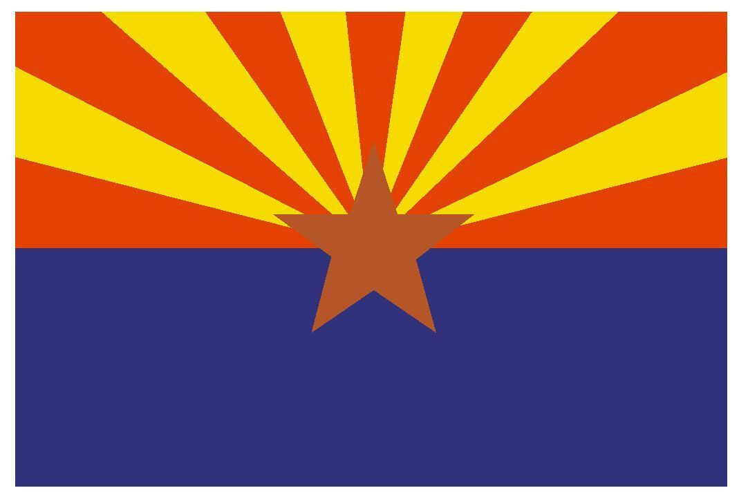 Arizona State Flag Sticker Decal F32