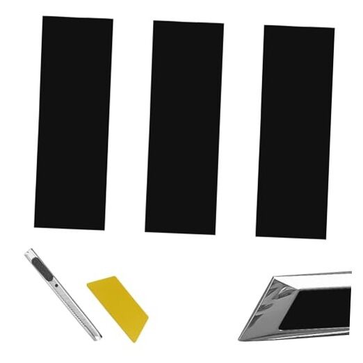 3PCS Emblem Wrap Kit Compatible with Bowtie Logo Wrap Stickers Matte Black