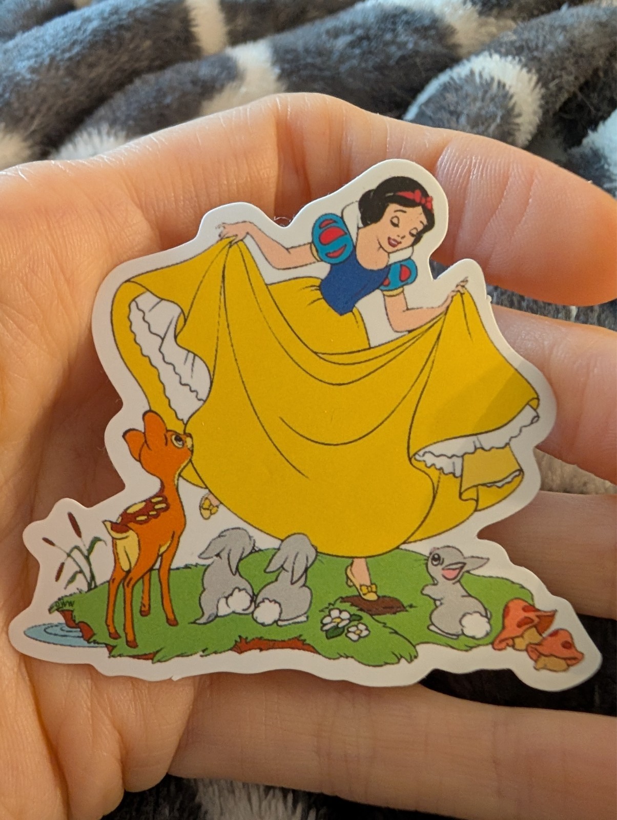 Snow white, Disney, Vintage cartoon, Sticker, movie characters