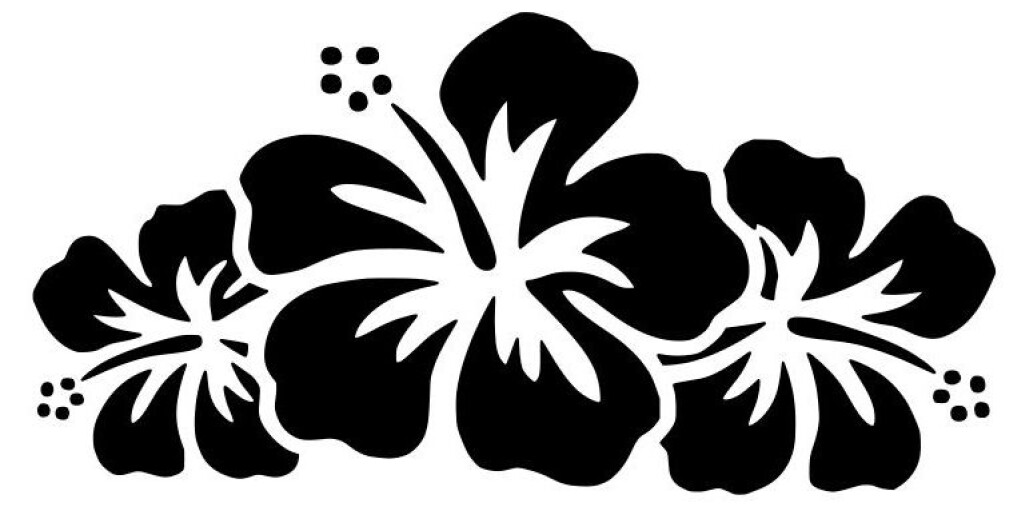 Flowers Vinyl Decal Sticker Refrigerator Window Car Hibiscus USA Seller