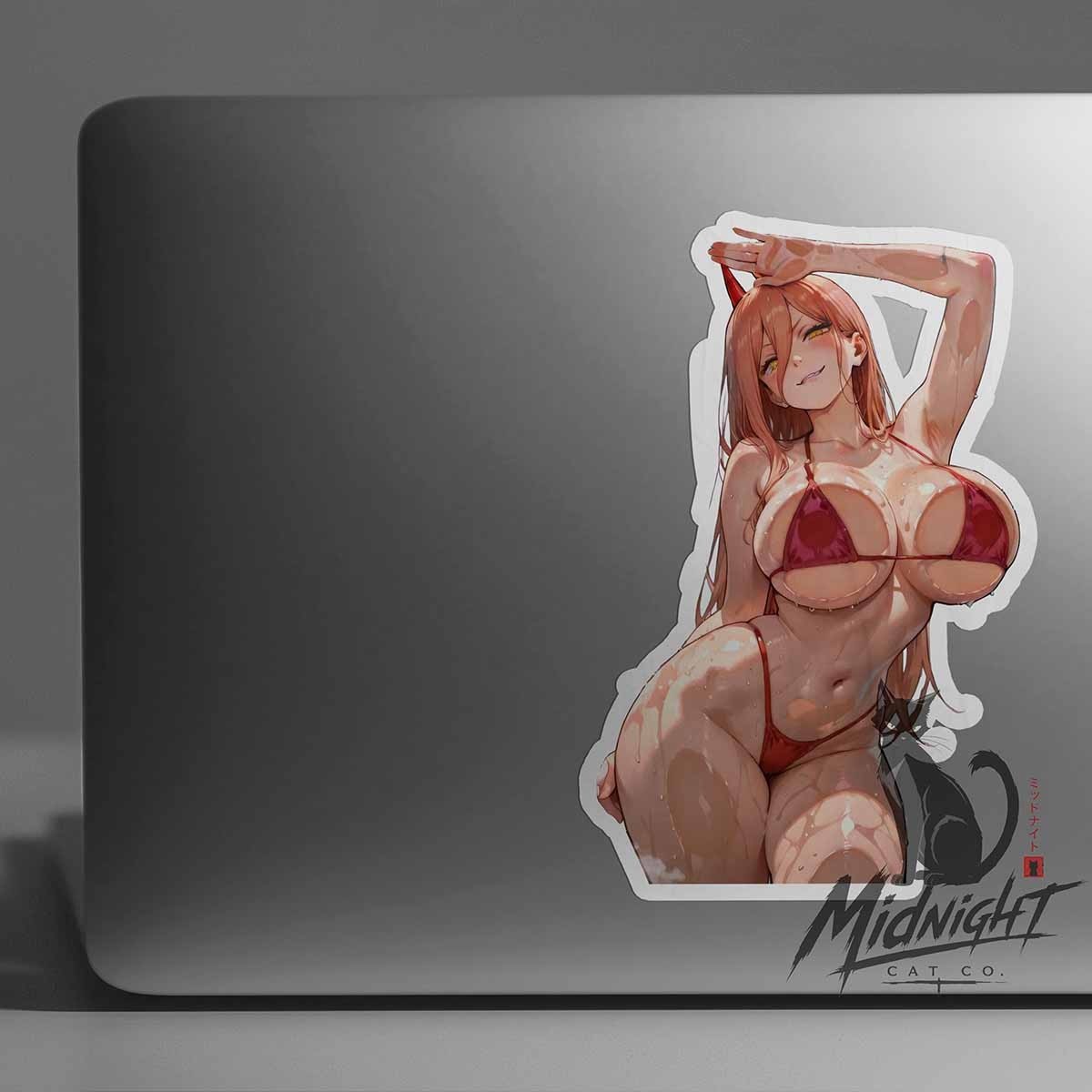 Devil Waifu 7in Vinyl Sticker Anime Manga Lewd Laptop Skateboard Car Ecchi