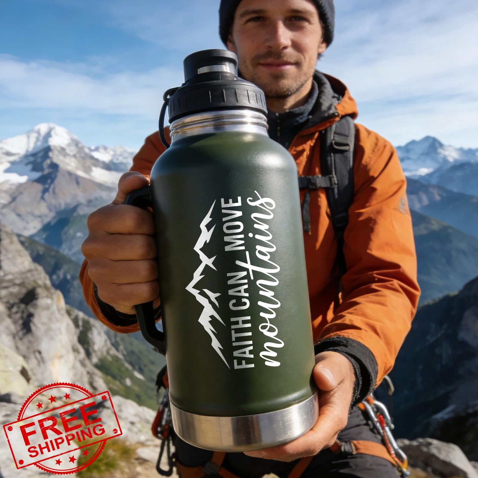 Vemfare Christian Car Decal Faith Can Move Mountains Vinyl