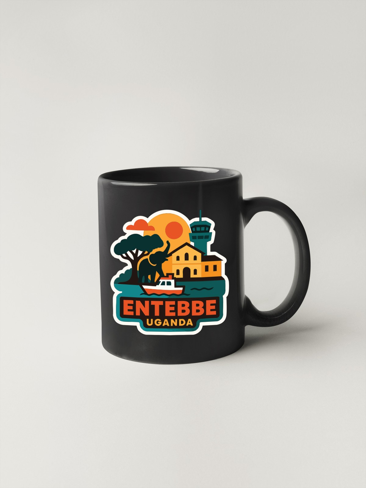 Entebbe Uganda Sticker Decal Vinyl Die-Cut City Skyline Landmark Design