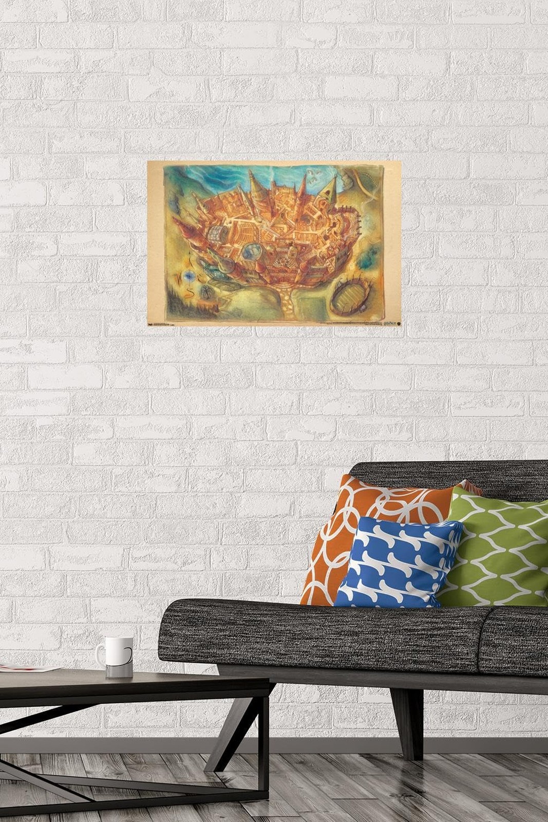 Trends International The Wizarding World: Harry Potter – Hogwarts Map Wall Po…