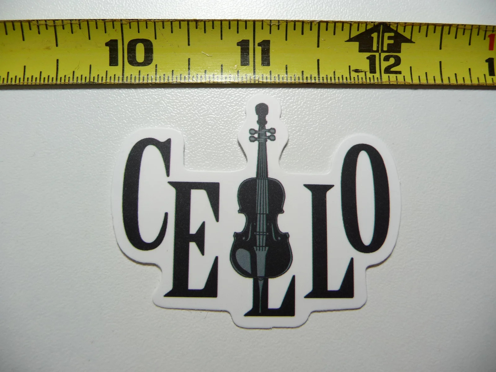 CELLO LETTERS FAN MUSIC SMALL STICKER DECAL BAND CONCERT HALL MUSICAL