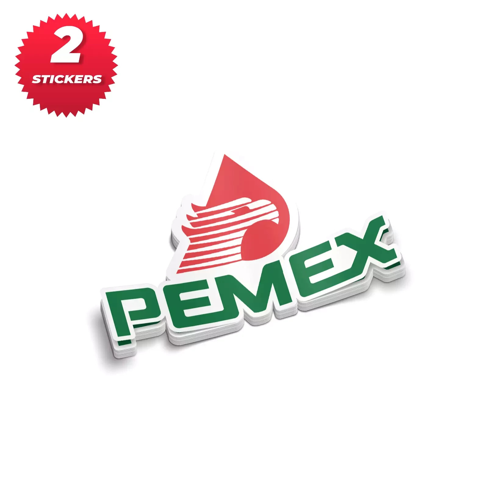 Pemex • Set of 2 Stickers • Full Color • Double UV Laminated