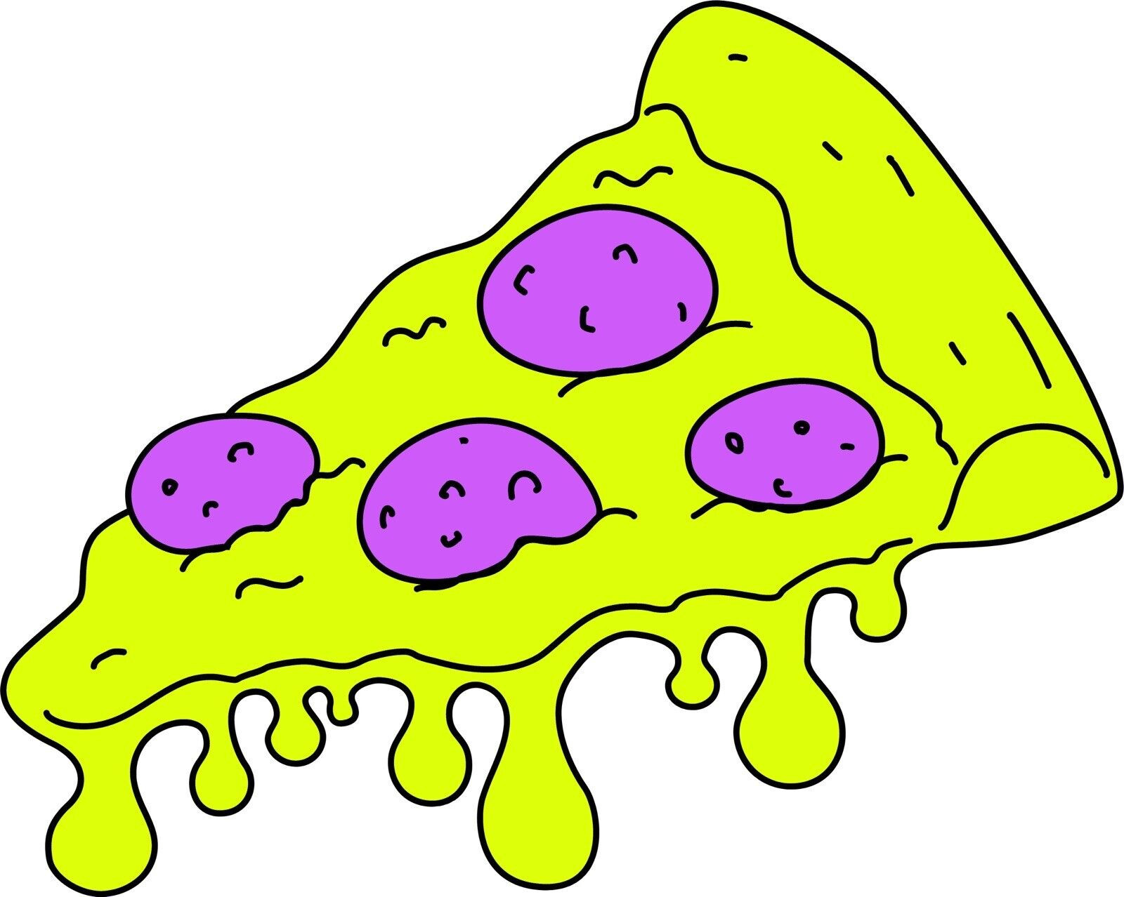 Trippy Pizza Sticker Decal