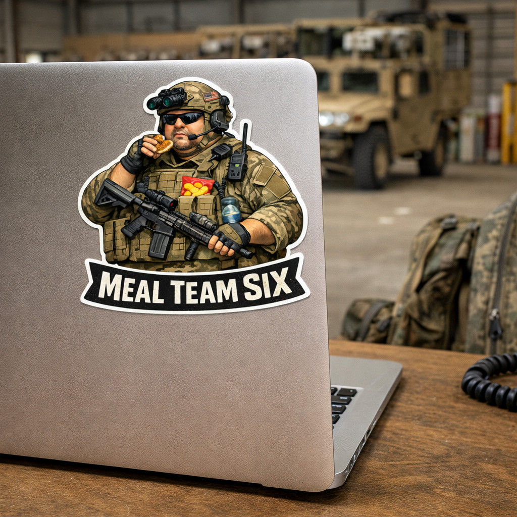 STICKER (BUY 2, GET 1 FREE) military meal team six funny humor Veteran DOW USA