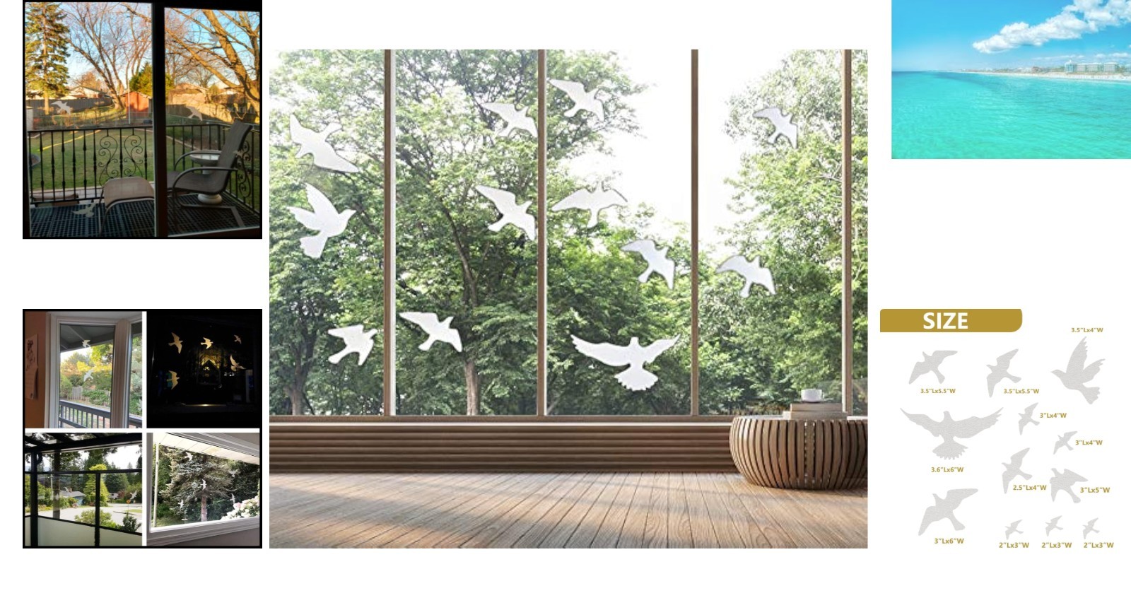 Easy Install Reflective Bird Window Stickers – Protect Your Feathered Friends