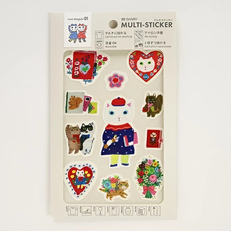 Yumi Kitagishi Multi Stickers ART TIME/TEA TIME 11 Patterns 1 Each JAPAN NEW