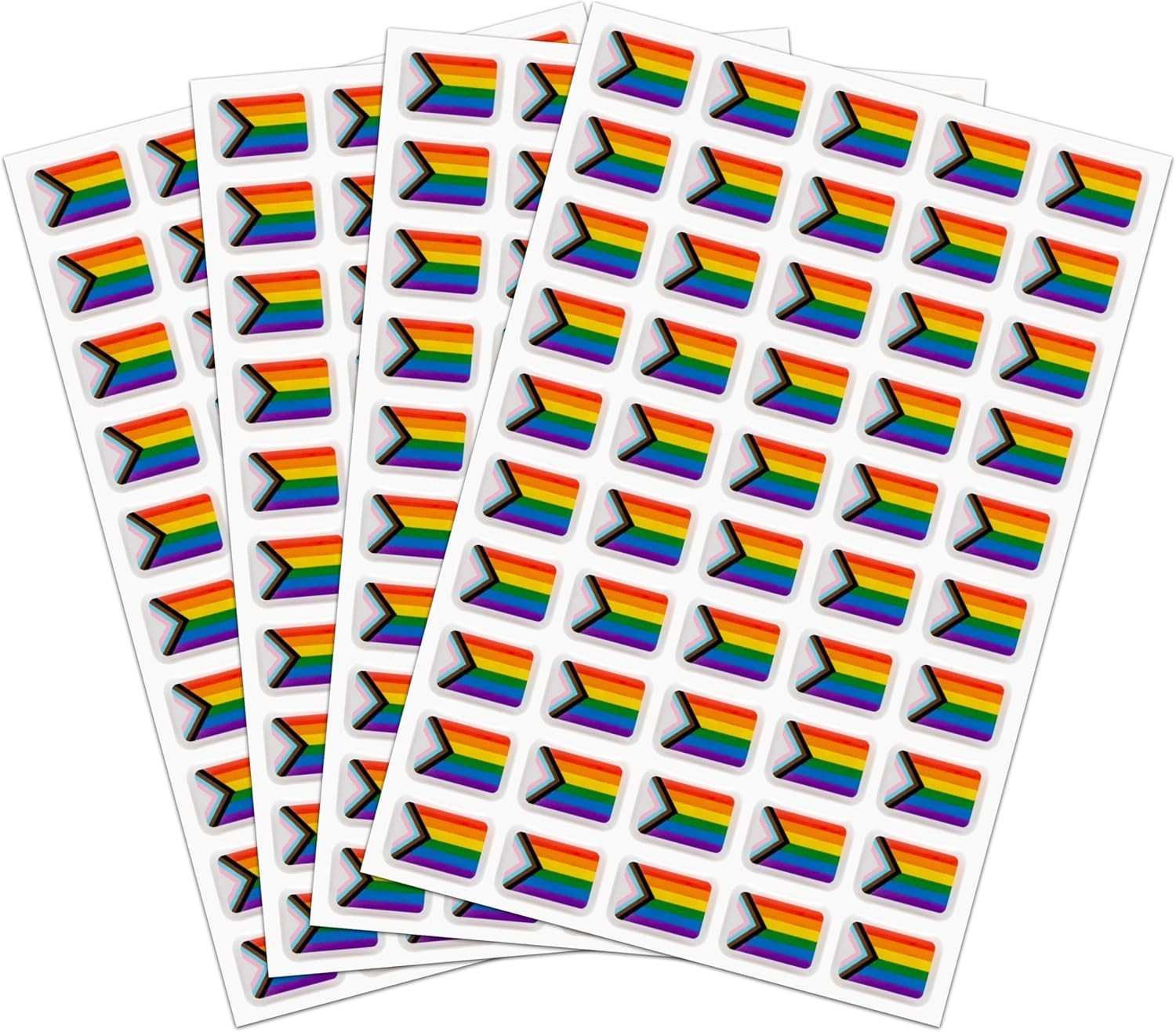 Express Your Pride with 200 Rainbow Flag Stickers – Fade Resistant Design
