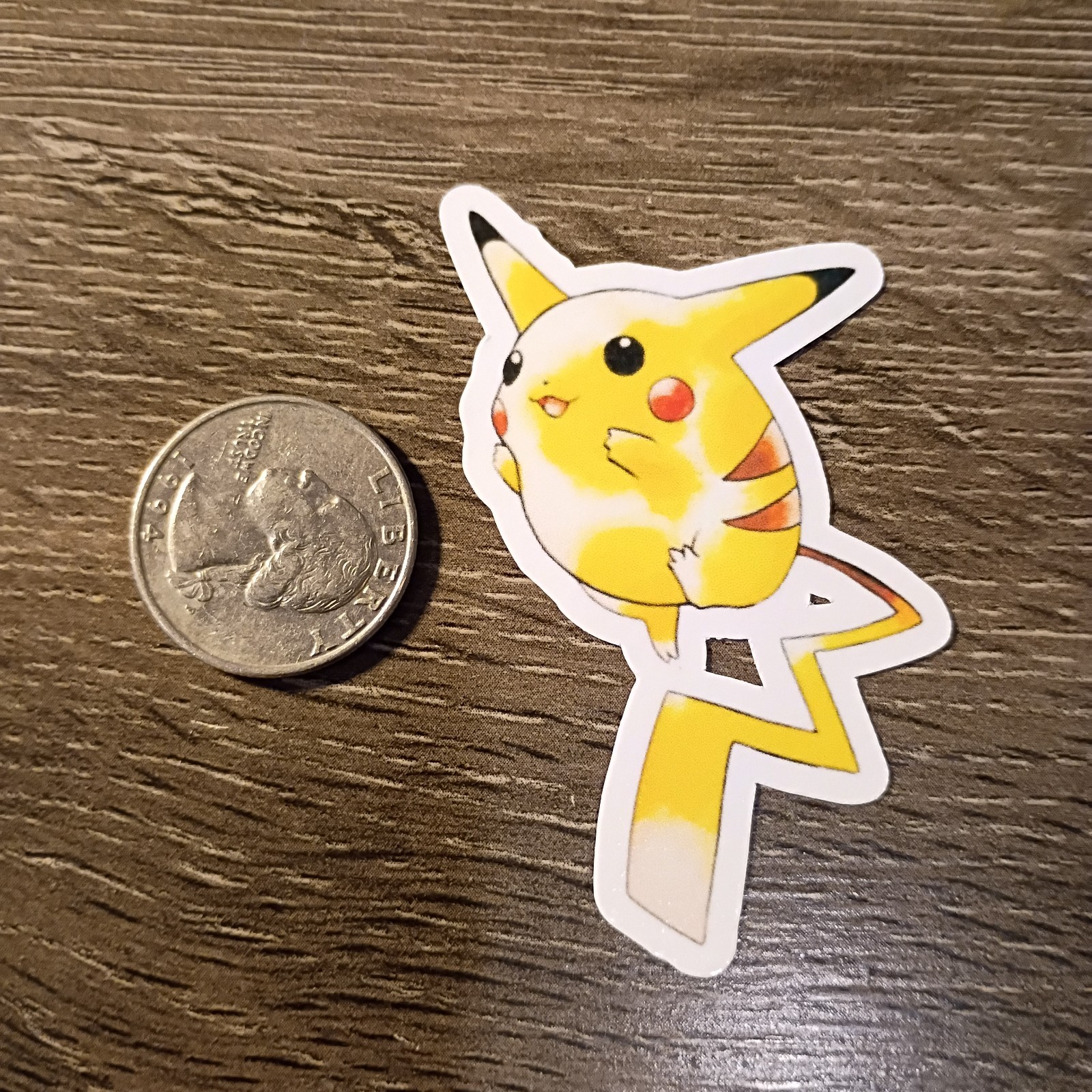 Gen 1 Pikachu Stickers – Lot of 3 – Vinyl, Waterproof, Die-cut – Red & Blue Art