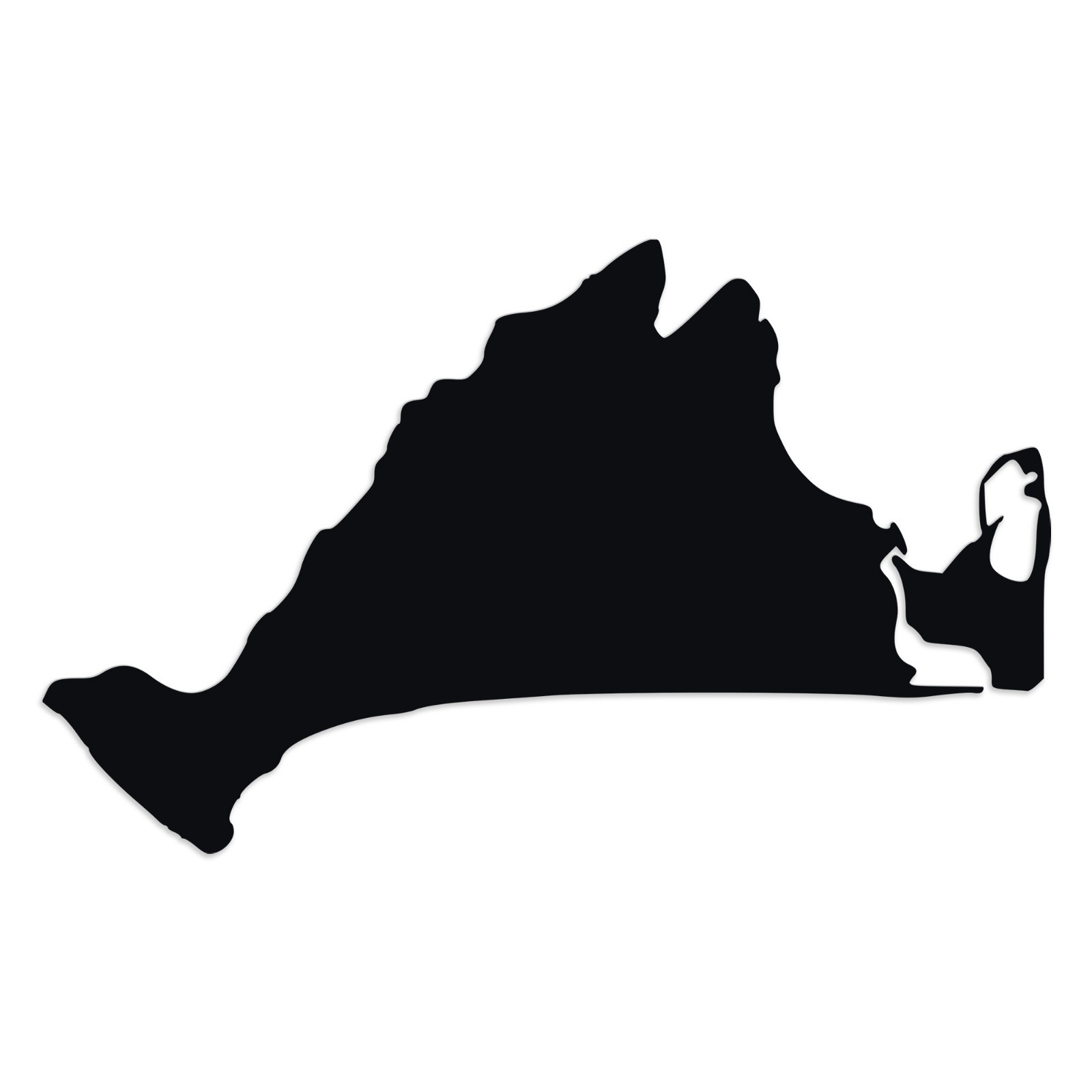 Martha's Vineyard Outline Vinyl Decal – Massachusetts Island Map – Cape Cod Art