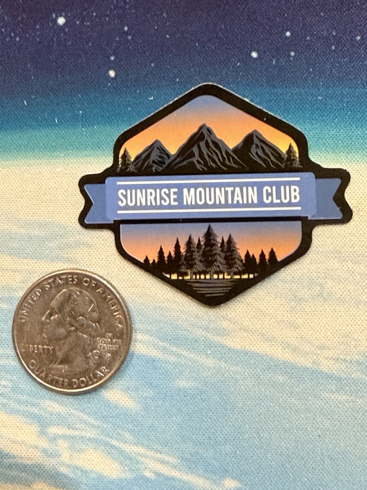 Outdoors Hiking Camping Adventure Nature Mountain Forest Trail Sticker Decal