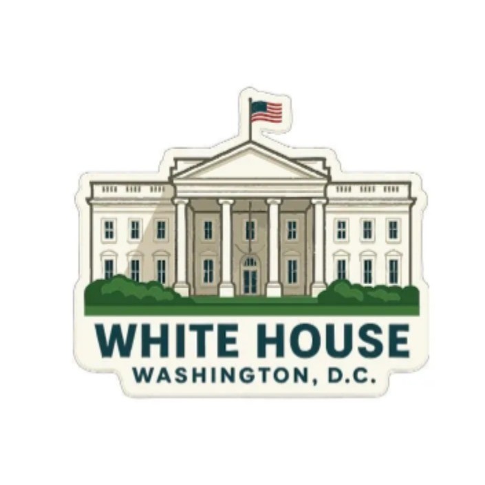 White House Washington DC Iron On Heat Transfer Vinyl HTV Die-Cut Symbolic