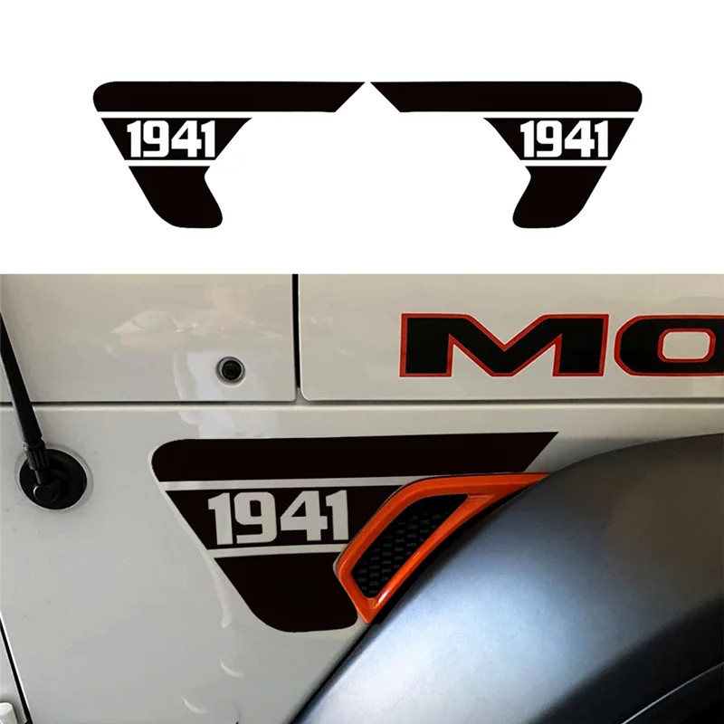 Aftermarket Jeep Wrangler JL & Gladiator JT Side Fender Vent “1941” Decal – Prec